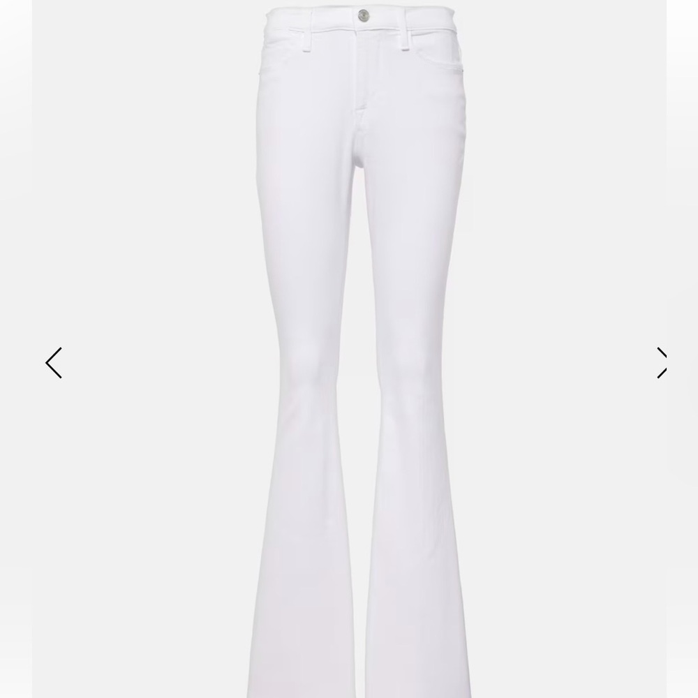Frame Denim White Le High Flare Jeans - Picture 3 of 7